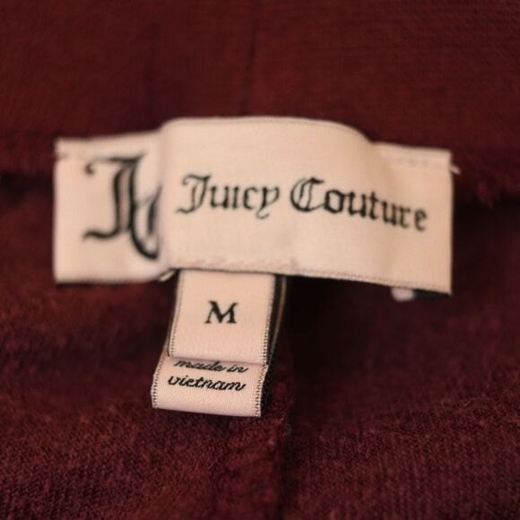 Juicy Couture Maroon & Gold Velour Jogger Pants Y2K Medium - Picture 10 of 12